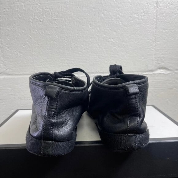 Prada 4T2056 Black Leather Ankle Boots Lace up Men's Size 8 Fits 9 US - Picture 6 of 12